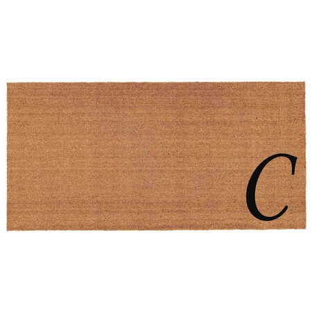 Monogram Door Mat, Black, Natural, 30 in W x 48 in L